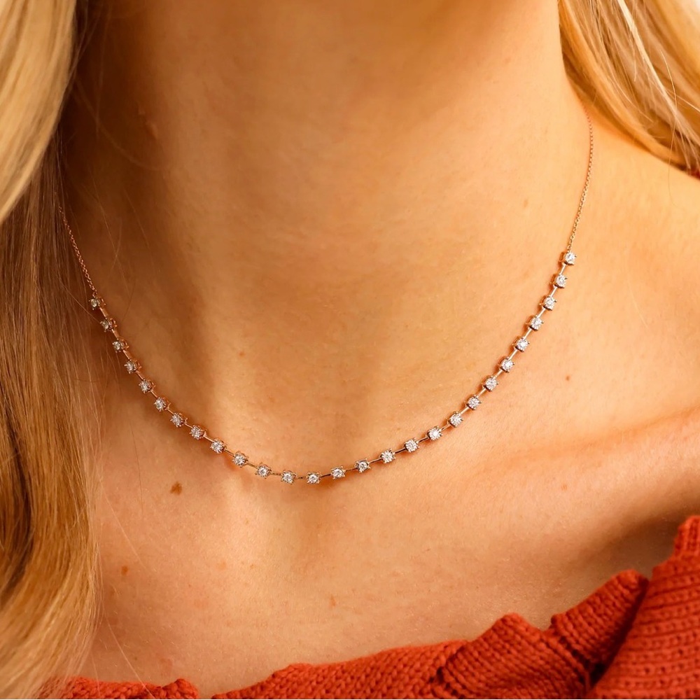 Ava Bea Interval Tennis Necklace - Picture 3 of 8